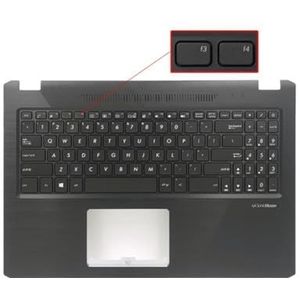 15,6"" Laptop Palmrest Case Backlit US Toetsenbord Shell Compatibel met ASUS X570UD X570UD-1B FX570 YX570 Laptop (zwart Non-Backlit)