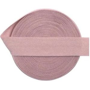 50 100 Yard per rol 5/8"" 15mm Solid Matte Niet-glimmende Vouw Over Elastiek Spandex Bands Hoofdband Jurk Naaien Trim-Antiek Mauve-100 Yards