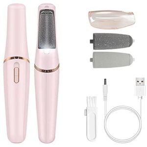 Elektrische eeltverwijderaar elektrische voetverzorging pedicure set led oplaadbare eeltsnijmachine voor voeten met 2 rollen 2 snelheden