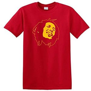 BOB Marley Reggae Legend Che Guevara stijl Jamaica zware katoenen T-shirt - rood - XL