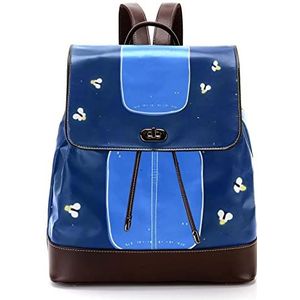 Gepersonaliseerde casual dagrugzak tas voor tiener blauwe vuurvlieg schooltassen boekentassen, Meerkleurig, 27x12.3x32cm, Rugzak Rugzakken