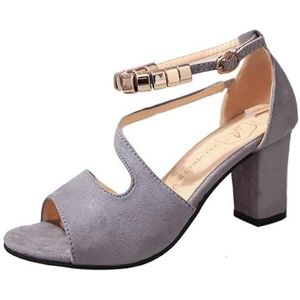 Hoge Hak Sandaal for Vrouwen Pak Vrouwelijke Beige Gesp Open Teen Maat 2023 Zomer Ondiepe Mond Damesschoenen Hoge hakken (Kleur : 3, Size : 41 EU)