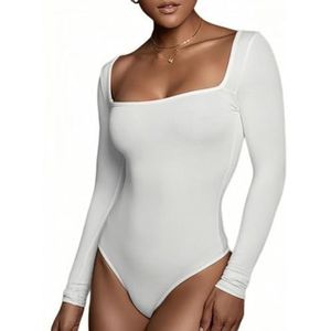 Rongseng Body dames lange mouw elegante bodysuit tops smalle onderbody stretch lange mouwen