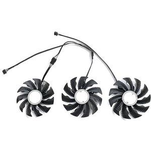 3 ventilatoren PLA09215S12H T129215BU 4PIN 87MM 82MM DC 12V 0.55A compatibel met RTX 3070 3080 Ti RTX 3090 Vision OC 3X grafische ventilator (R)
