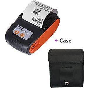 Handheld Inkjet -printer Mini Draagbare Bluetooth Thermal Printer Commercieel Ticket Ontvangst USB Draadloze printer Mini 58mm Niet gemakkelijk te vervagen(Nero)