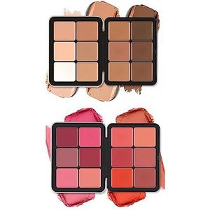 Concealer-palet, 12 kleuren blush, full coverage make-up, corrector voor donkere kringen, highlight, gezichtscosmetica, make-up