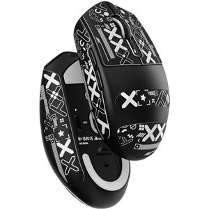 MAMBASNAKE x ATTACK SHARK G3 Draadloze Gaming Muis, 59g Lichtgewicht, PAW3311 Optische Sensor, 25.000 DPI, Bluetooth/2.4G/USB-C, 5 Programmeerbare Knoppen, Grip Tape, 500mAh voor PC/Mac – Zwart