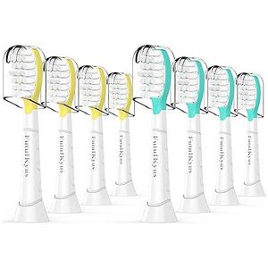 Futulkyus Vervangende hoofden voor Philips Sonicare Kids tandenborstel - Meer dan 7 jaar oud kind standaard zachte elektrische kinderen borstelkop voor jongen meisje, HX6032/94 HX6042 HX6340 HX6034 HX6321 wit 8 Pack