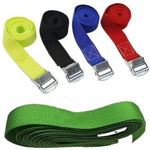 Zwaar, veilig, vastgebonden banden 1M ratelband met metalen gesp, veelkleurig for auto, motor, fiets, bagage(Grey)