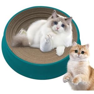Kattenkrabmat | Rond kartonnen bed Slaapmat voor katten voor binnen,Antislip krasmeubelbeschermer, verstelbare antikras voor banken en meubels Bexdug