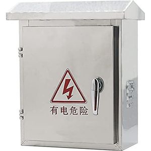 Elektriciteitsmeterkast, IP67 roestvrijstalen buitenaansluitdoos met scharnierend deksel for doe-het-zelfprojecten, verschillende maten(201:L25*W16*H30CM)