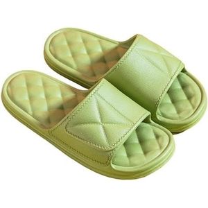 Non-slip Bathroom Slippers,Soft Slippers,Indoor And Outdoor Platform Pool Slippers Shower Slippers (Color : Green, Size : 41-42)