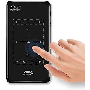 Draagbare beamer, wifi, bluetooth, 2000 lumen, mini draagbare projector, 4K 1080p, voor tv-stick, Android