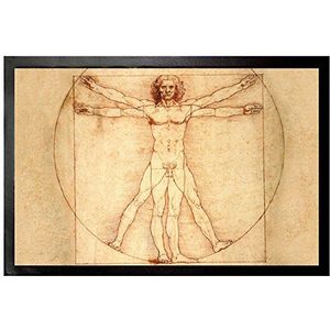 1art1 Leonardo Da Vinci Vitruvian Man, C. 1490 Deurmat 60x40 cm