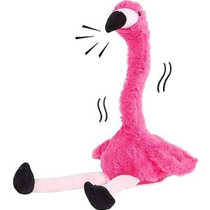 SanSixi Flamingo-pluche speelgoed, elektrisch dansspeelgoed, flamingo, gevoerd, gesprekken en dansen, speelgoed voor kinderen