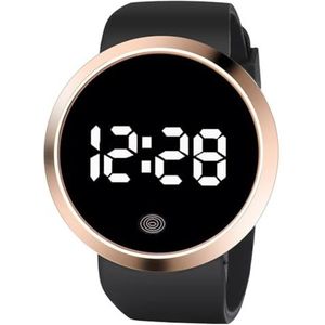 LED Sport Touch Screen Modieus Horloge voor Vrouwen & Mannen, Eenvoudige Ronde Armband Horloge, 2, Metaal, geen edelsteen