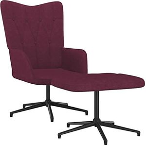 Prolenta Premium - Relaxstoel met kruk van paarse stof