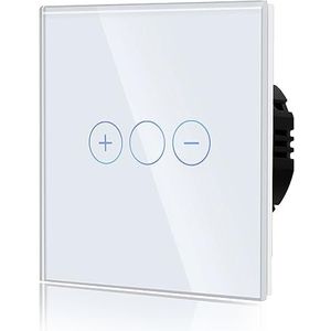 BSEED Dimmer 700W Touch Wandlamp Schakelaar Gehard Glas Panelen Werkt Met Dimbare Led-verlichting 1 Manier 1 Manier Wit