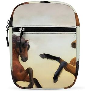 Nobel Horse Mini Crossbody Tas Unisex Anti-Diefstal Side Schoudertassen Reizen Kleine Messenger Bag