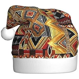 QQLADY Afrikaanse Textiel Patchwork Kerstman Hoed Voor Volwassenen Kerst Hoed Xmas Vakantie Hoed Voor Nieuwjaar Party Supplies