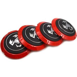 4 Stuks Auto Naafkappen voor Fiat 500 Abarth 133mm Naafdoppen Velgdeksel Naafdekse Wielnaafdoppen Velgdoppen Wieldop Wielnaafafdekking Wielnaven