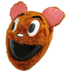 FunnyRiders Stoffen Motorhelm Hoes, Grappige Volgelaatshelm Hoes, Leuk Ontwerp, Accessoires voor Motorhelmen, Beschermt tegen Stof, Deuken, Krassen, Handgemaakt in Polen, Universele Maat (Bruin)