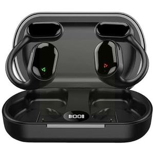 Bluetooth 5.3 koptelefoon, open ear, clip-on HD stereo ruisonderdrukking, aanraakbediening, microfoon, led-vermogensweergave, IPX5 waterdicht, met oplaadbox voor sport, fietsen, fitnessstudio, rijden, rijden en hardlopen
