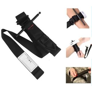 Tactische Tourniquet, Reddingsapparaat Met Één Hand, Bevestigingsstang Van Aluminiumlegering, Lengte 106 Cm, Afneembare Gesp For Eerste Hulp In De Buitenlucht En Spellen(10PCS)