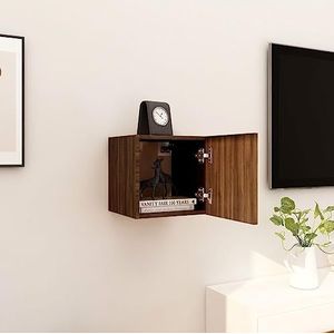 DIGBYS Wandmontage TV Kast Bruin Eiken 30,5x30x30 cm