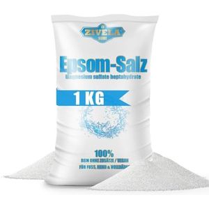 Epsom zout 1 kg | Epsom zout badzout 1 kg | Epsomzout magnesiumsulfaat | farmaceutische kwaliteit badzout - 100% zuiver | natuurlijk zout