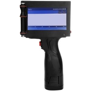 Handheld Printer 12,7 Mm Labelprinter Hoogte Qr-bar Batchcode Datumnummer Logo Vervaldatum HD 4,3 Inch Touchscreen Draagbare Inkjetprinter Efficiënt Helderheid