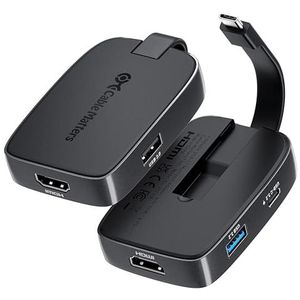 Cable Matters 4-in-1 draagbare USB C-hub HDMI 4K @60Hz en 100W opladen voor iPhone 16/15 Pro, 10 Gbps, USB-C digitale AV multiport adapter, USBC HDMI-hub compatibel met Thunderbolt 4 voor MacBook, XPS