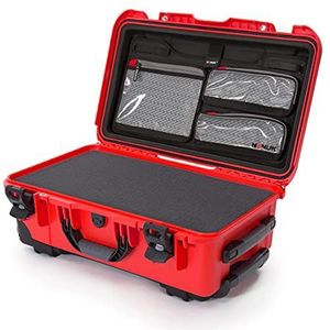 Nanuk 935 Waterdichte Carry-On Hard Case Met Wielen, Cubed Foam en Deksel Organizer - Rood