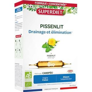 SuperDiet paardenbloem Bio Draination, 20 ampullen à 15 ml = 300 ml