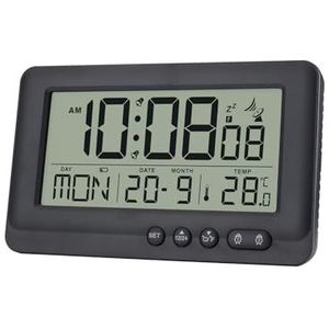 HAPPMY - Digitale Wekkerradio - Draadloos - Met 2 Wektijden - Temperatuurweergave - Groot Helder Scherm