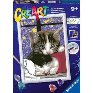 Ravensburger - CreArt D-serie: kittens, schilderset op nummer, bevat een voorbedrukt bord, een kwast, kleuren en accessoires, creatief spel voor jongens en meisjes vanaf 7 jaar