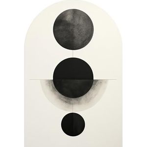 DEQORI Wandbehang, rond, zelfklevend, 100 x 150 cm, mondarchitectuur, textielcanvas, verwijderbaar, decoratief en vormvast, voor woonkamer, kantoor, hal of kinderkamer