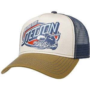 Stetson Air and Sea Trucker Pet Heren - truckercap baseballpet mesh cap met klep Snapback voor Zomer/Winter - One Size blauw