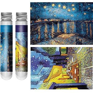 2 sets mini-puzzels Van Gogh beroemde schilderijen, puzzel, uitdaging aan micro puzzel, huis-entertainment speelgoed voor volwassenen