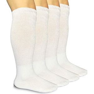 Extra breedte niet-bindende sokken voor lymfoedeem, bariatrische diabetische kniekous - oversized sok over de kuit voor gezwollen oedeem gegoten voeten heren en vrouwen benen, unisex één maat