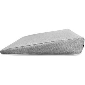 POKAR Wigkussen stoel zitwig ergonomisch zitkussen bureaustoel kussen orthopedisch wigkussen autostoel schuim, grijs, 38 x 38 x 8/2 cm