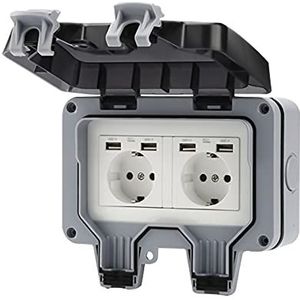 AYYDS - Buitenstopcontact - IP66 - Weerbestendig - Tuinstopcontact - Geaard Contact voor Binnen en Buiten