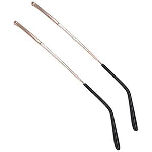 brilvervangende veren, Brilpoot, brilpoot, metalen brilpootjes Armen Vervangende onderdelen for brillen Dubbele tandafstand 1 mm Reparatie van zonnebrilmontuur, 1 paar roségoud