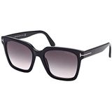 Tom Ford SELBY FT 0952 Black/Smoke Shaded 55/19/140 Dames Zonnebrillen