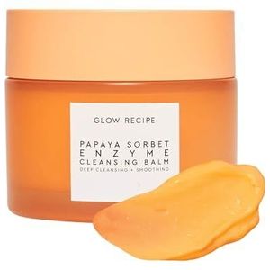 Glow Recipe Papaya Enzyme Cleansing Balm Makeup Remover - Zachte Exfoliator, Make-up Melting Balm & Face Cleanser voor Vrouwen - Exfoliërende Face Wash tot gelijkmatige huidskleur & Lock-in Facial