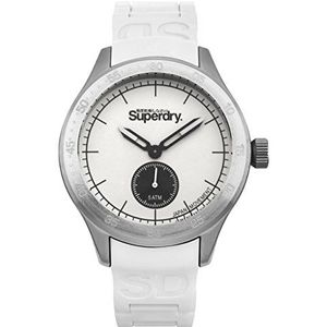 Superdry Unisex volwassenen analoog kwarts horloge met siliconen armband SYG212W
