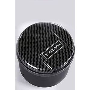 Auto Asbak voor Volvo XC40 XC60 XC70 XC90 S40 Auto Rookloze Draagbare Multifunctionele Asbak Met LED Verlichting Interieur Outdoor Bekerhouder Onderdelen,Carbonfiber
