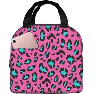 SUHNGE Leuke Luipaardprint Geïsoleerde lunchtas Rolltop Lunch Box Tote Bag voor Vrouwen, Mannen, Volwassenen en Tieners