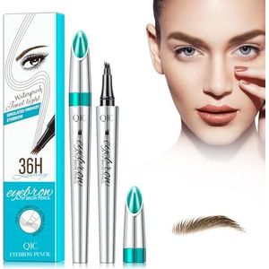 3D Wenkbrauwstift, waterdichte wenkbrauwstift met 4 vorkpunten, langdurig natuurlijke wenkbrauwen (lichtbruin)