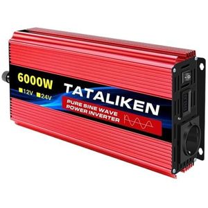 Omvormer 12V naar 220V 50Hz 2500W 3500W 4500W 5000W 6000W DC naar AC Voltage Converter Voeding (12V 3000W 50Hz EU)